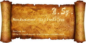 Neuhauser Szilvána névjegykártya